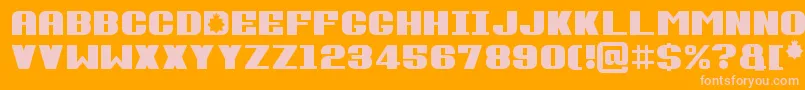 FuzzyCops Font – Pink Fonts on Orange Background