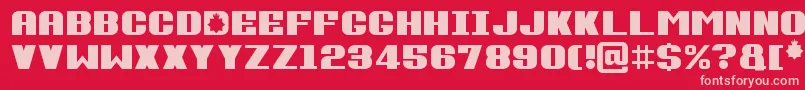 FuzzyCops Font – Pink Fonts on Red Background