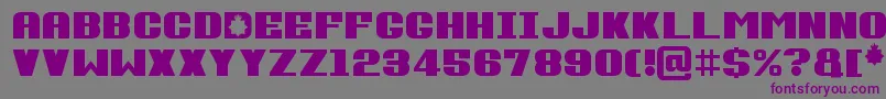 FuzzyCops Font – Purple Fonts on Gray Background