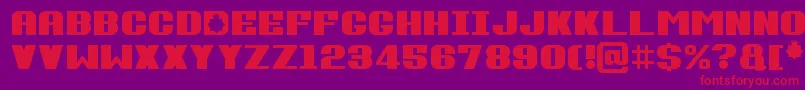 Шрифт FuzzyCops – красные шрифты на фиолетовом фоне