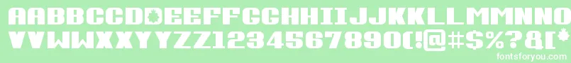 FuzzyCops Font – White Fonts on Green Background