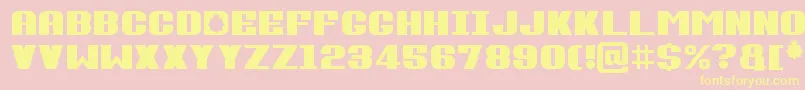 FuzzyCops Font – Yellow Fonts on Pink Background