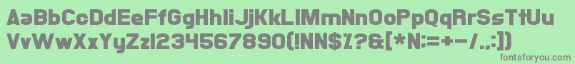 Xsotik Font – Gray Fonts on Green Background