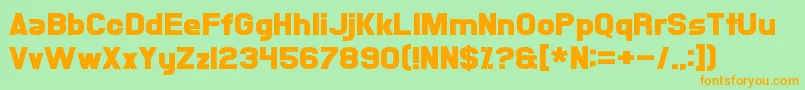 Xsotik Font – Orange Fonts on Green Background