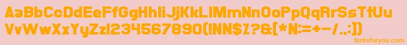 Xsotik Font – Orange Fonts on Pink Background