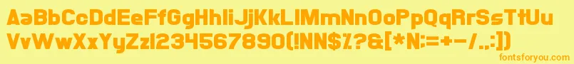 Xsotik Font – Orange Fonts on Yellow Background