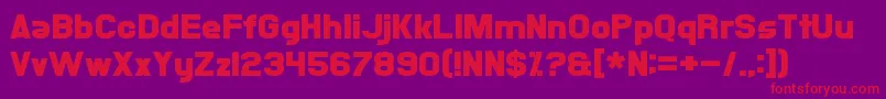 Xsotik Font – Red Fonts on Purple Background