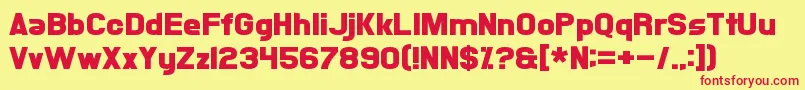 Xsotik Font – Red Fonts on Yellow Background