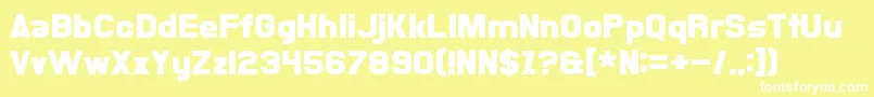 Xsotik Font – White Fonts on Yellow Background