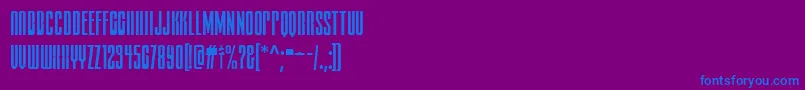 Czcionka FtyDeliriumNcv – niebieskie czcionki na fioletowym tle