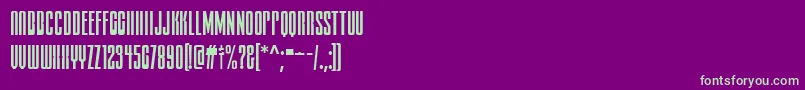 FtyDeliriumNcv Font – Green Fonts on Purple Background
