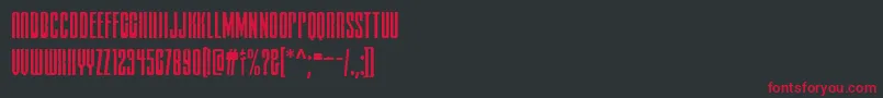FtyDeliriumNcv Font – Red Fonts on Black Background