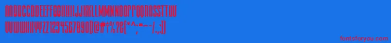Weitere Informationen zur FtyDeliriumNcv-Schriftart FtyDeliriumNcv-Schriftart – Rote Schriften auf blauem Hintergrund
