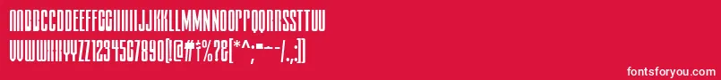 FtyDeliriumNcv Font – White Fonts on Red Background