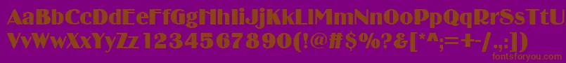 Fonte Binnerd – fontes marrons em um fundo roxo