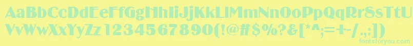 Więcej informacji o czcionce Binnerd Czcionka Binnerd – zielone czcionki na żółtym tle