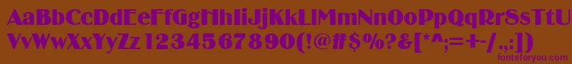 Binnerd Font – Purple Fonts on Brown Background