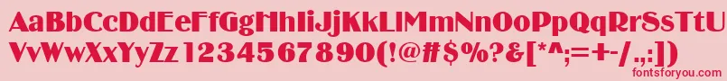 フォントBinnerd – ピンクの背景に赤い文字