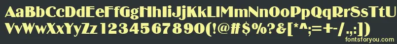 Binnerd Font – Yellow Fonts on Black Background