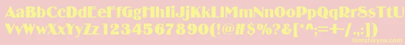 Binnerd Font – Yellow Fonts on Pink Background