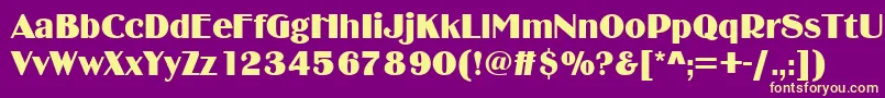 Binnerd Font – Yellow Fonts on Purple Background