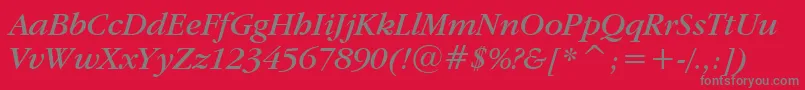 Garamdni Font – Gray Fonts on Red Background