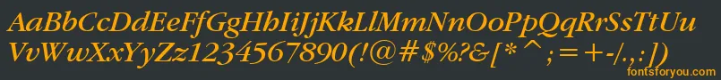 Garamdni Font – Orange Fonts on Black Background