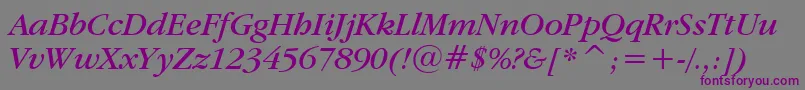 Garamdni Font – Purple Fonts on Gray Background