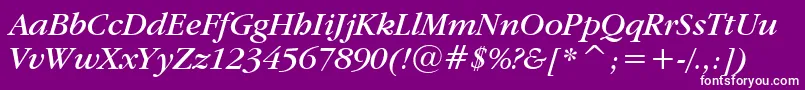 Garamdni Font – White Fonts on Purple Background