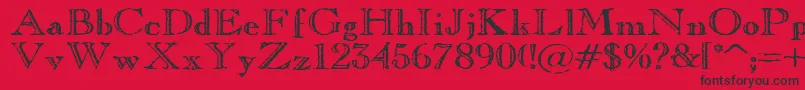 Oldcoppe Font – Black Fonts on Red Background