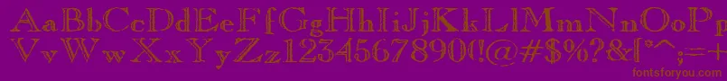 Oldcoppe Font – Brown Fonts on Purple Background