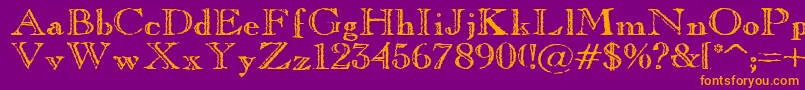 Oldcoppe Font – Orange Fonts on Purple Background