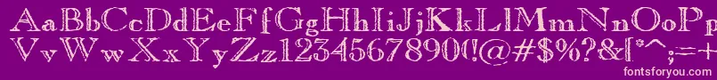 Oldcoppe Font – Pink Fonts on Purple Background