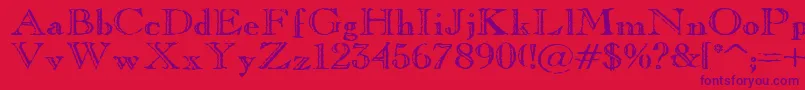 Oldcoppe Font – Purple Fonts on Red Background