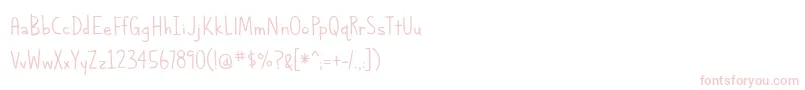 AlphabetizedCassetteTapesThin Font – Pink Fonts on White Background