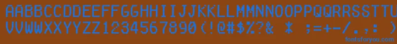 Fakereceipt Font – Blue Fonts on Brown Background