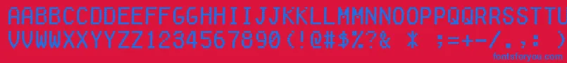 Fakereceipt Font – Blue Fonts on Red Background