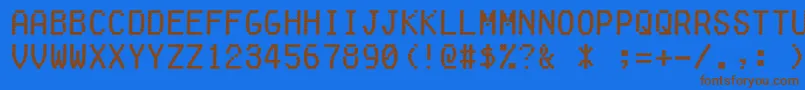 Fakereceipt Font – Brown Fonts on Blue Background