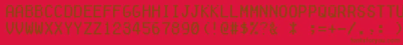 Fakereceipt Font – Brown Fonts on Red Background