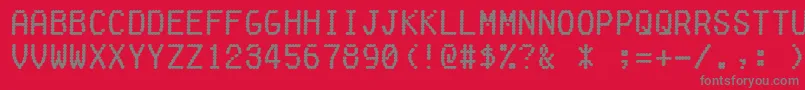 Fakereceipt Font – Gray Fonts on Red Background