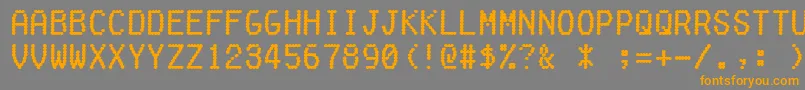Fakereceipt Font – Orange Fonts on Gray Background