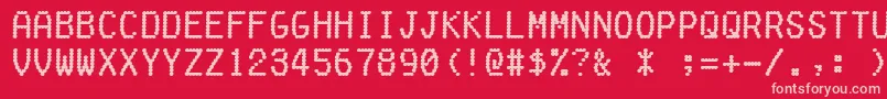 Fakereceipt Font – Pink Fonts on Red Background