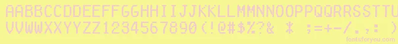 Fakereceipt Font – Pink Fonts on Yellow Background