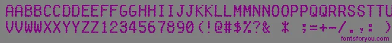 Fakereceipt Font – Purple Fonts on Gray Background