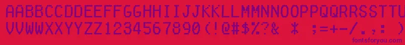 フォントFakereceipt – 赤い背景に紫のフォント