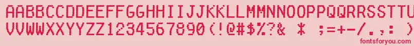 フォントFakereceipt – ピンクの背景に赤い文字