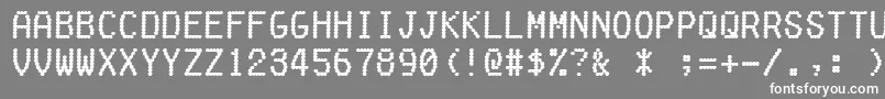 Fakereceipt Font – White Fonts on Gray Background