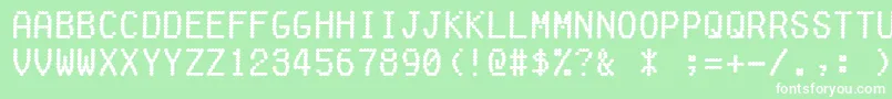 Fakereceipt Font – White Fonts on Green Background