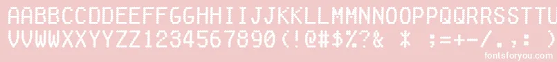 Fakereceipt Font – White Fonts on Pink Background