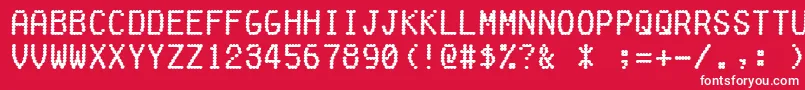 フォントFakereceipt – 赤い背景に白い文字